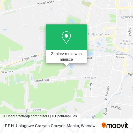 Mapa P.P.H. Uslugowe Grazyna Grazyna Manka