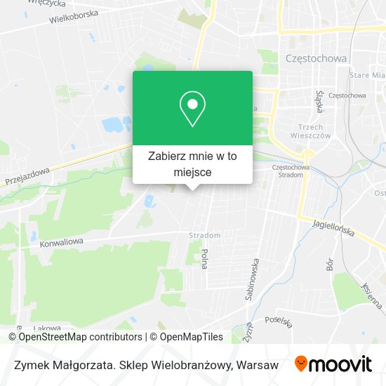 Mapa Zymek Małgorzata. Sklep Wielobranżowy