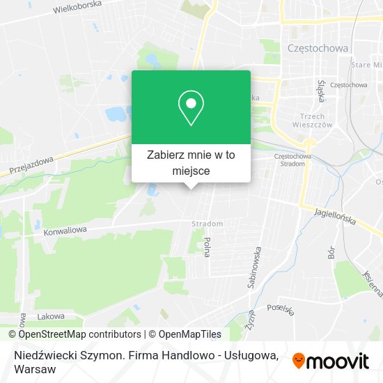 Mapa Niedźwiecki Szymon. Firma Handlowo - Usługowa