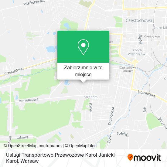 Mapa Uslugi Transportowo Przewozowe Karol Janicki Karol