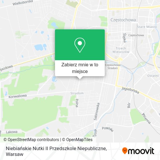 Mapa Niebiańskie Nutki II Przedszkole Niepubliczne