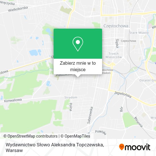 Mapa Wydawnictwo Słowo Aleksandra Topczewska