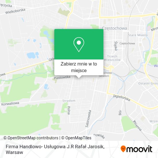 Mapa Firma Handlowo- Usługowa J.R Rafał Jarosik