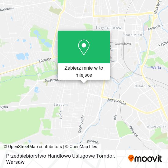 Mapa Przedsiebiorstwo Handlowo Uslugowe Tomdor