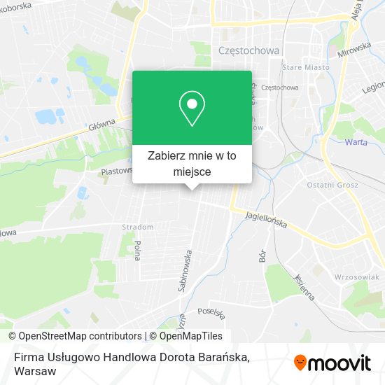 Mapa Firma Usługowo Handlowa Dorota Barańska