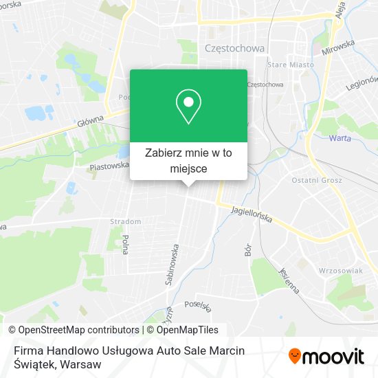 Mapa Firma Handlowo Usługowa Auto Sale Marcin Świątek