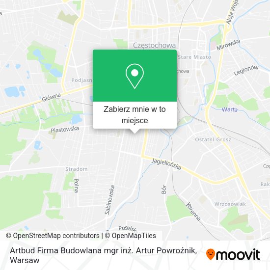 Mapa Artbud Firma Budowlana mgr inż. Artur Powroźnik