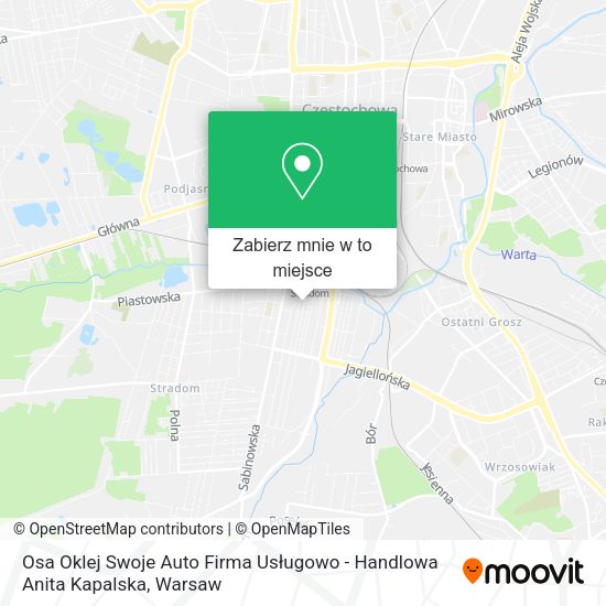 Mapa Osa Oklej Swoje Auto Firma Usługowo - Handlowa Anita Kapalska