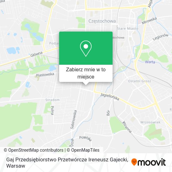 Mapa Gaj Przedsiębiorstwo Przetwórcze Ireneusz Gajecki