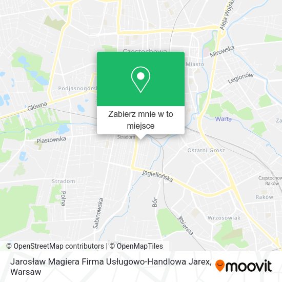 Mapa Jarosław Magiera Firma Usługowo-Handlowa Jarex