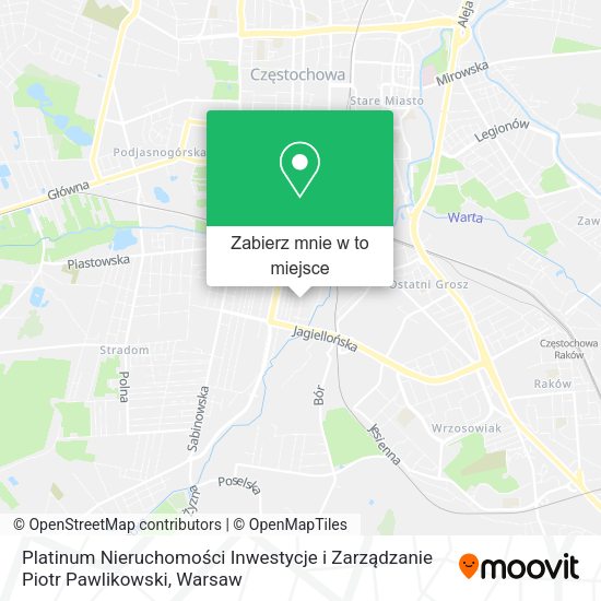 Mapa Platinum Nieruchomości Inwestycje i Zarządzanie Piotr Pawlikowski