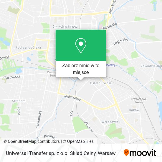 Mapa Uniwersal Transfer sp. z o.o. Skład Celny