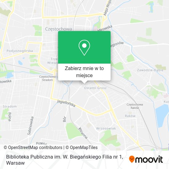 Mapa Biblioteka Publiczna im. W. Biegańskiego Filia nr 1