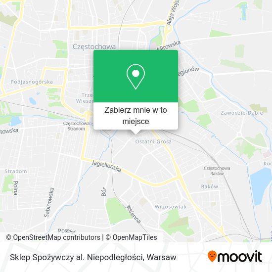 Mapa Sklep Spożywczy al. Niepodległości