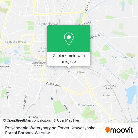 Mapa Przychodnia Weterynaryjna Forvet Krawczyńska Fornal Barbara