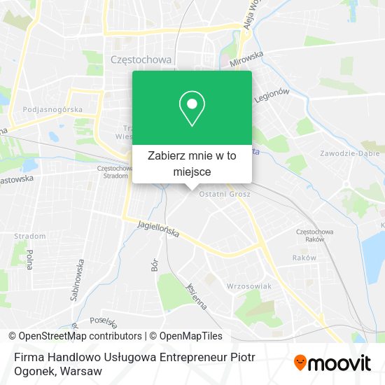 Mapa Firma Handlowo Usługowa Entrepreneur Piotr Ogonek