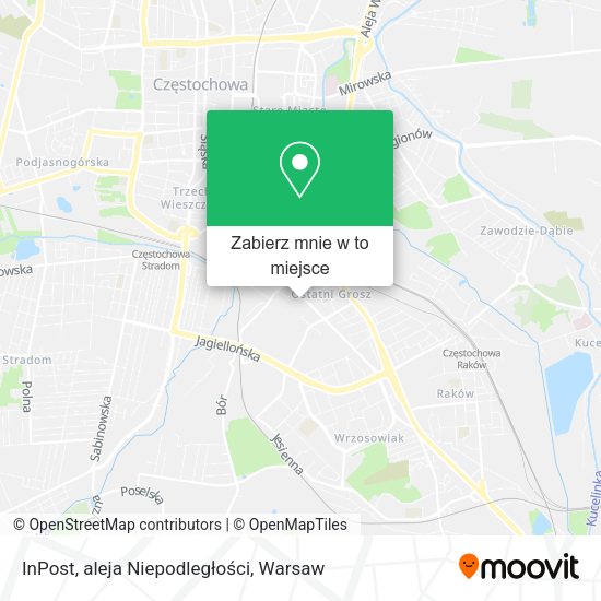 Mapa InPost, aleja Niepodległości