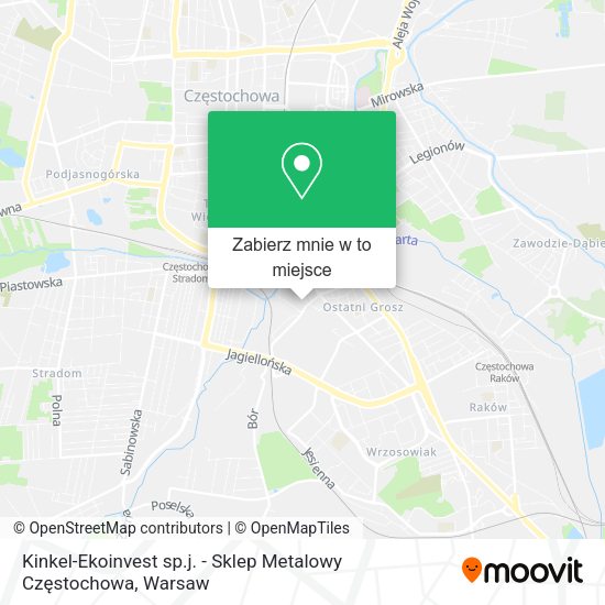 Mapa Kinkel-Ekoinvest sp.j. - Sklep Metalowy Częstochowa