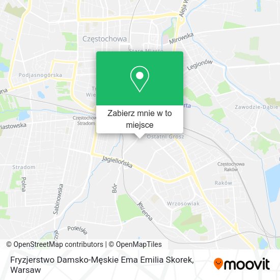 Mapa Fryzjerstwo Damsko-Męskie Ema Emilia Skorek