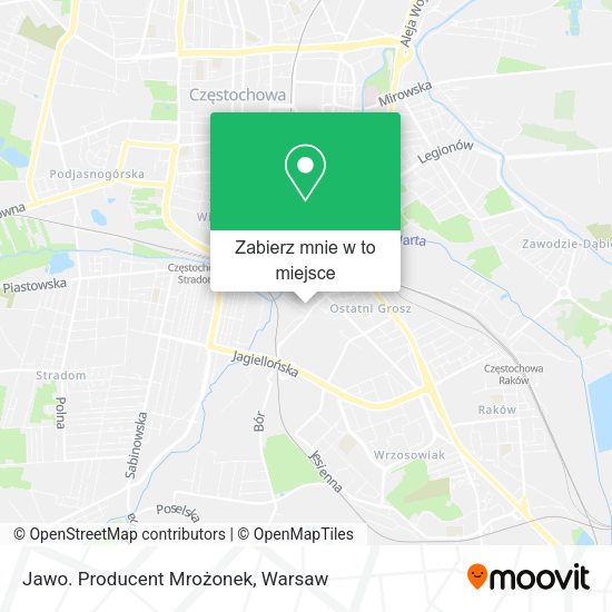 Mapa Jawo. Producent Mrożonek