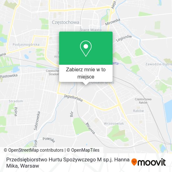 Mapa Przedsiębiorstwo Hurtu Spożywczego M sp.j. Hanna Mika