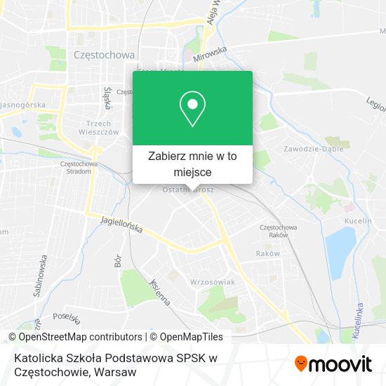 Mapa Katolicka Szkoła Podstawowa SPSK w Częstochowie