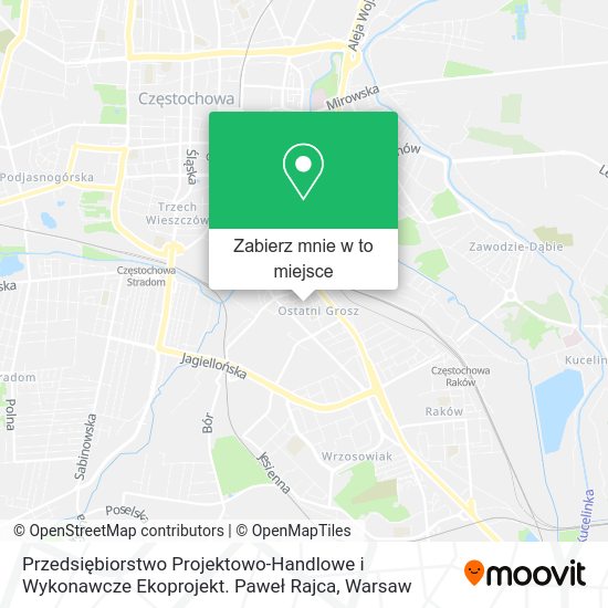 Mapa Przedsiębiorstwo Projektowo-Handlowe i Wykonawcze Ekoprojekt. Paweł Rajca