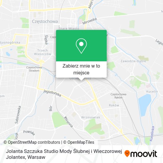 Mapa Jolanta Szczuka Studio Mody Ślubnej i Wieczorowej Jolantex