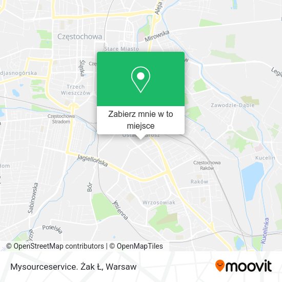 Mapa Mysourceservice. Żak Ł