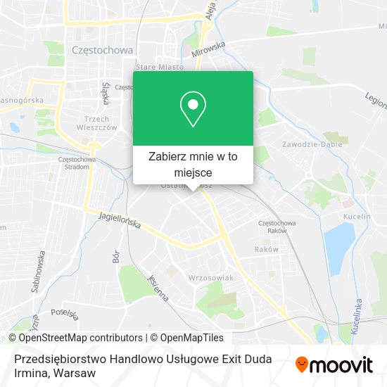 Mapa Przedsiębiorstwo Handlowo Usługowe Exit Duda Irmina