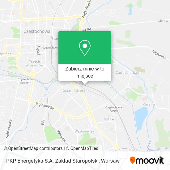 Mapa PKP Energetyka S.A. Zakład Staropolski