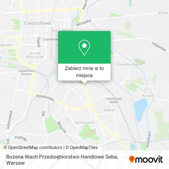 Mapa Bożena Wach Przedsiębiorstwo Handlowe Seba