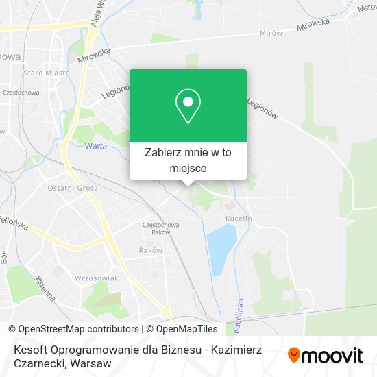 Mapa Kcsoft Oprogramowanie dla Biznesu - Kazimierz Czarnecki