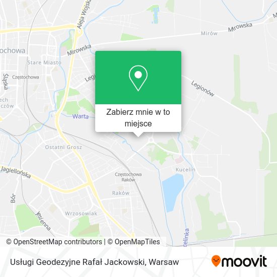 Mapa Usługi Geodezyjne Rafał Jackowski