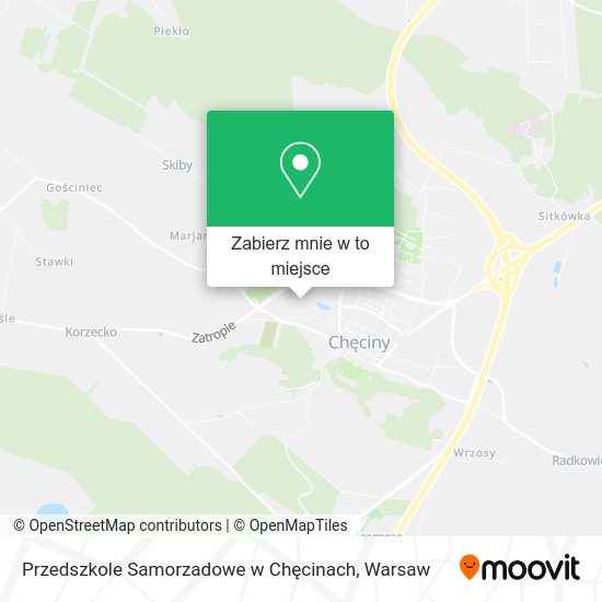 Mapa Przedszkole Samorzadowe w Chęcinach