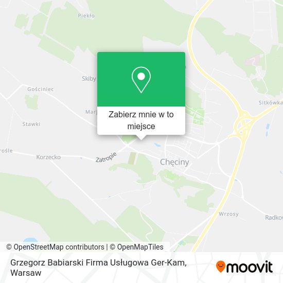 Mapa Grzegorz Babiarski Firma Usługowa Ger-Kam