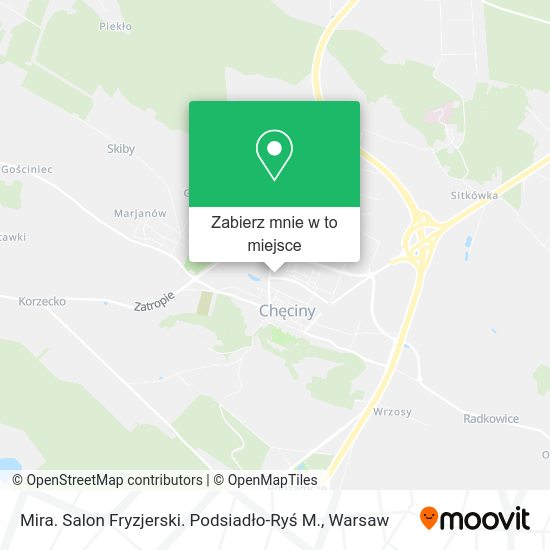 Mapa Mira. Salon Fryzjerski. Podsiadło-Ryś M.