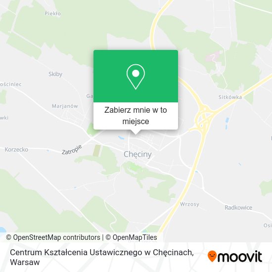 Mapa Centrum Kształcenia Ustawicznego w Chęcinach