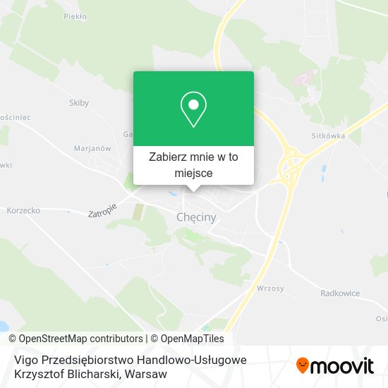 Mapa Vigo Przedsiębiorstwo Handlowo-Usługowe Krzysztof Blicharski