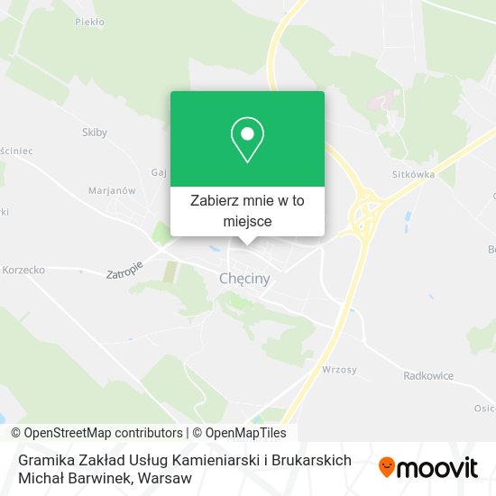 Mapa Gramika Zakład Usług Kamieniarski i Brukarskich Michał Barwinek