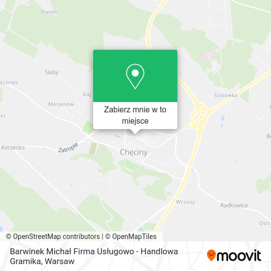 Mapa Barwinek Michał Firma Usługowo - Handlowa Gramika