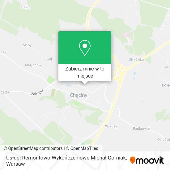 Mapa Usługi Remontowo-Wykończeniowe Michał Górniak