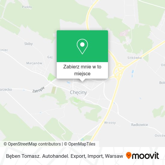 Mapa Bęben Tomasz. Autohandel. Export, Import