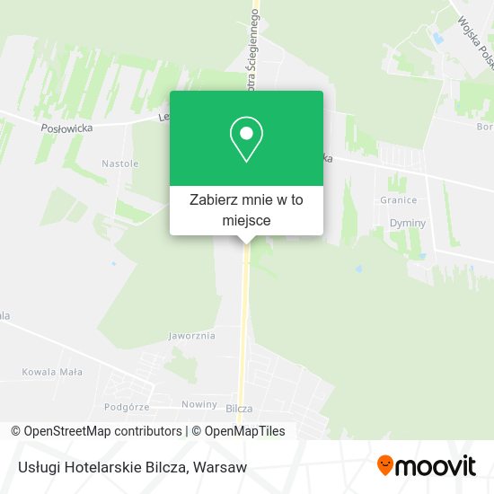 Mapa Usługi Hotelarskie Bilcza