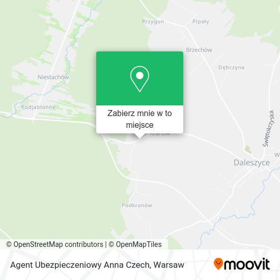 Mapa Agent Ubezpieczeniowy Anna Czech