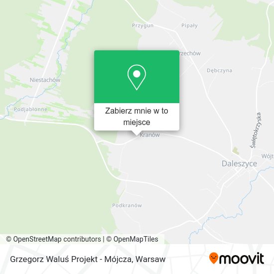 Mapa Grzegorz Waluś Projekt - Mójcza