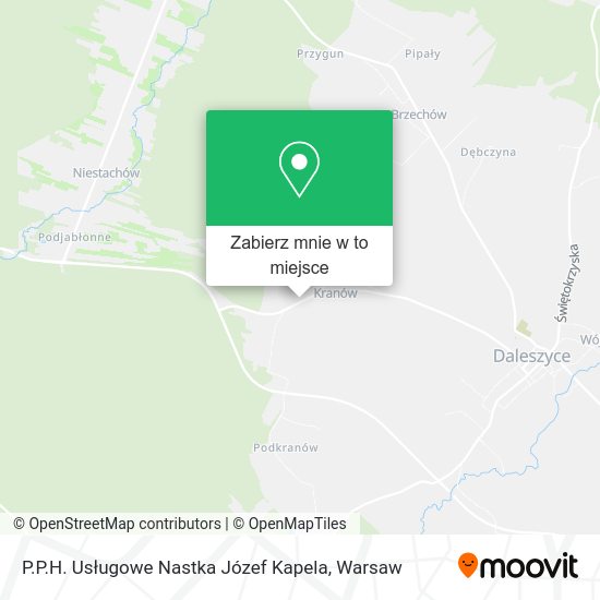 Mapa P.P.H. Usługowe Nastka Józef Kapela