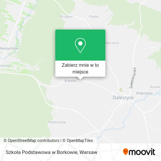 Mapa Szkoła Podstawowa w Borkowie