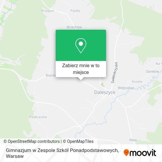 Mapa Gimnazjum w Zespole Szkół Ponadpodstawowych