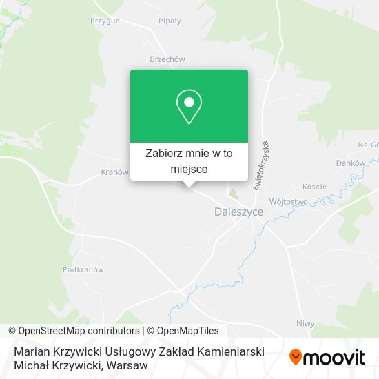 Mapa Marian Krzywicki Usługowy Zakład Kamieniarski Michał Krzywicki